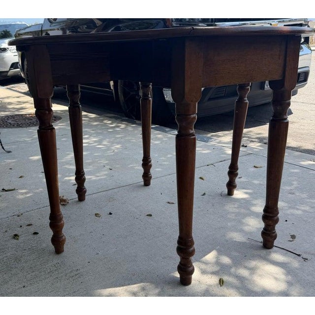 19thc Walnut Drop Leaf Table From Ohio For Sale - Image 10 of 12
