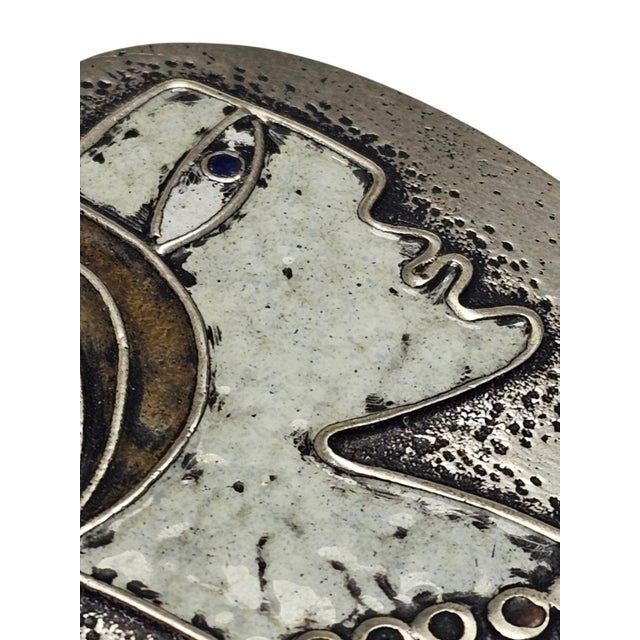 Enamel Pendant on Chain by János Percz, 1960s For Sale - Image 4 of 6