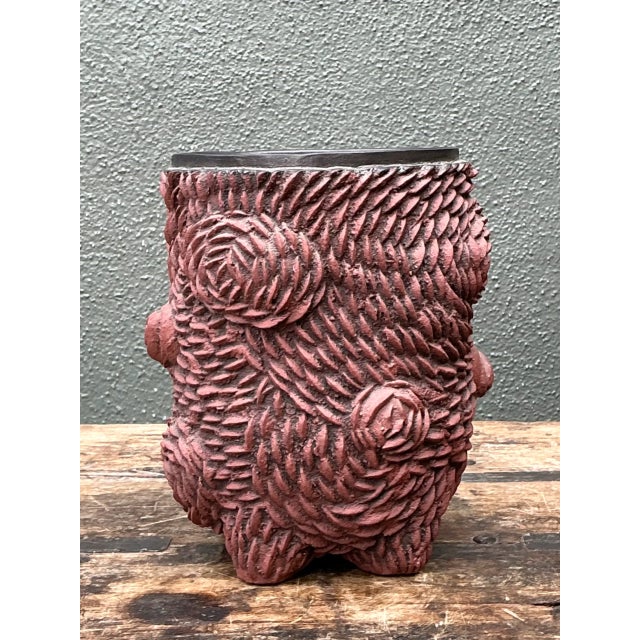 Vintage Sculptural Ceramic Vase For Sale - Image 9 of 12