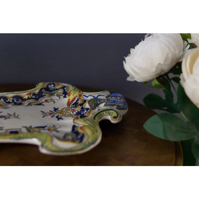 Vintage French Ceramic Wall Plate from Rouen For Sale - Image 18 of 18
