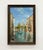 Late 20th Century Vintage Signed Canal Cityscape Oil Painting on Canvas For Sale - Image 5 of 7