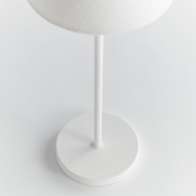 2020s Alluna Cordless Led Lamp 14" - White Linen Shade/White Base For Sale - Image 5 of 10