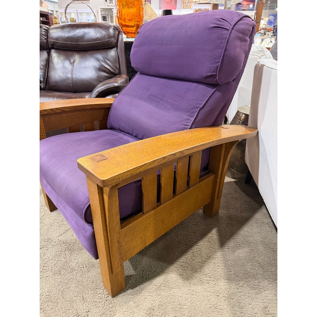 A beautifully crafted Stickley Furniture recliner showcasing the timeless character of the American Arts & Crafts...