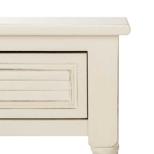 Early 21st Century Tate 1 Drawer Accent Table in Distressed / White For Sale - Image 5 of 11