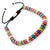 Early 21st Century Colorful Gemstone Beaded Adjustable Summer Bracelet For Sale - Image 5 of 8