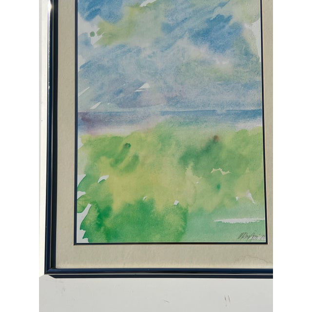 Mid 20th Century Vintage Ole Kortzau Abstract Watercolor on Paper For Sale - Image 5 of 11