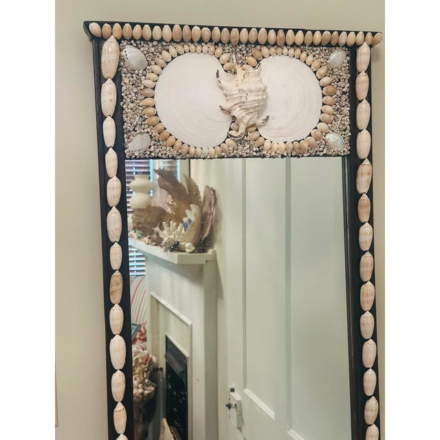 Vintage Shell Mirror For Sale - Image 4 of 9