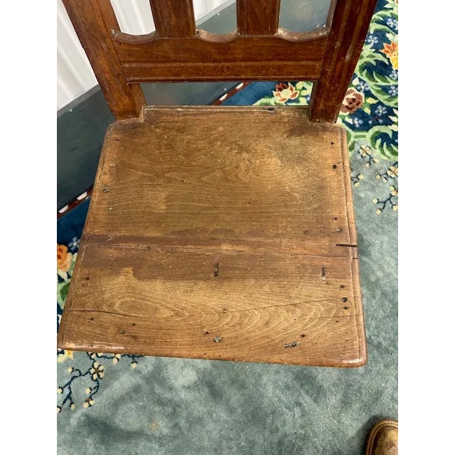 Late 18th Century Primitive Oak Side Chair For Sale In New York - Image 6 of 7