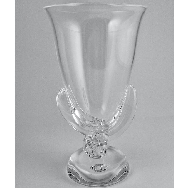 Steuben flower vase, designed in George Thompson in 1942 for Corning Museum of Glass, New York, NY. Etched / Signed on...