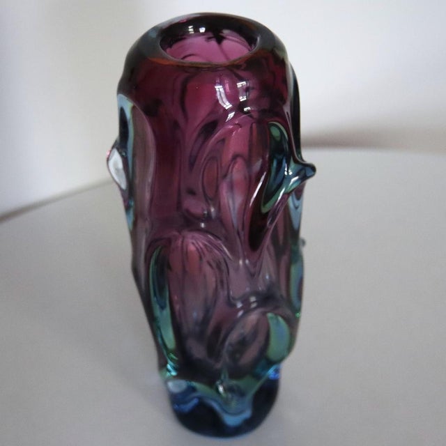 Glass Vase by Jan Beranek for Skrdlovice, 1960s, in Flawless conditions. Designed 1960 to 1969 I have official proof of...