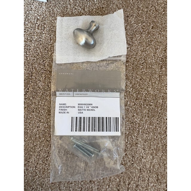 Beautiful and timeless Waterworks door/drawer knob in Nickel. We ordered too many for ur project and it's been sittin in...