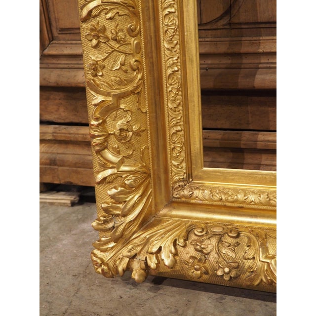 Wood Large Antique Dutch Giltwood Barbizon Style Frame, Circa 1890 For Sale - Image 7 of 18