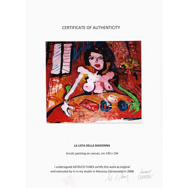 Astolfo Funes, Madonna's List, 2008, Acrylic on Canvas For Sale - Image 6 of 7