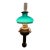 C Gray Chandlers 1882 Scotland Green Cased Glass Brass Gimble Wall Mount Lamp For Sale