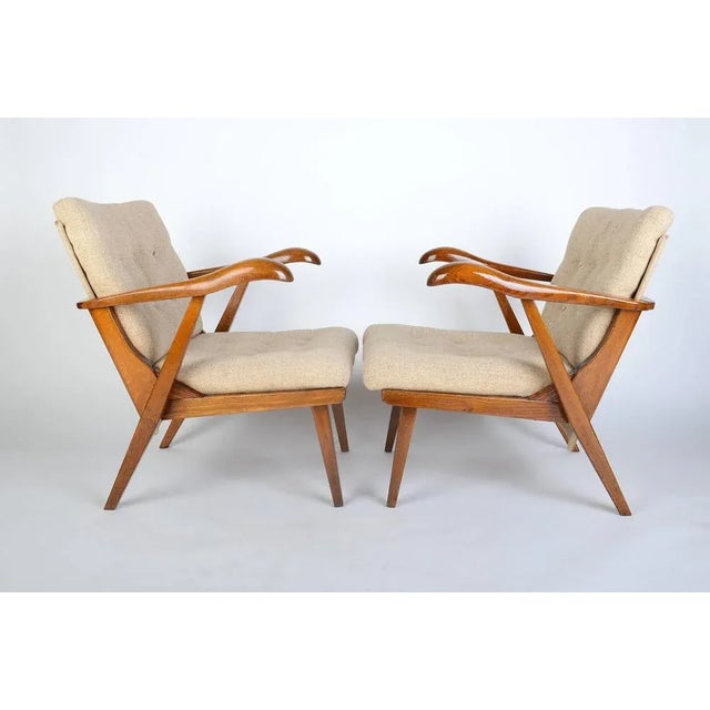 Set of Mid-Century Armchairs from Jizba, in Good conditions. Designed 1960 to 1969 This piece is attributed to the...