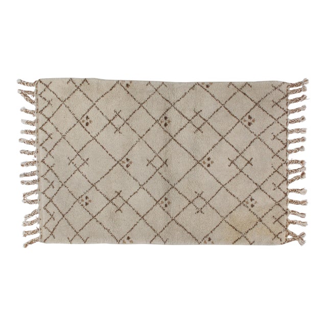 1970's Moroccan Rug- 4' X 6' For Sale