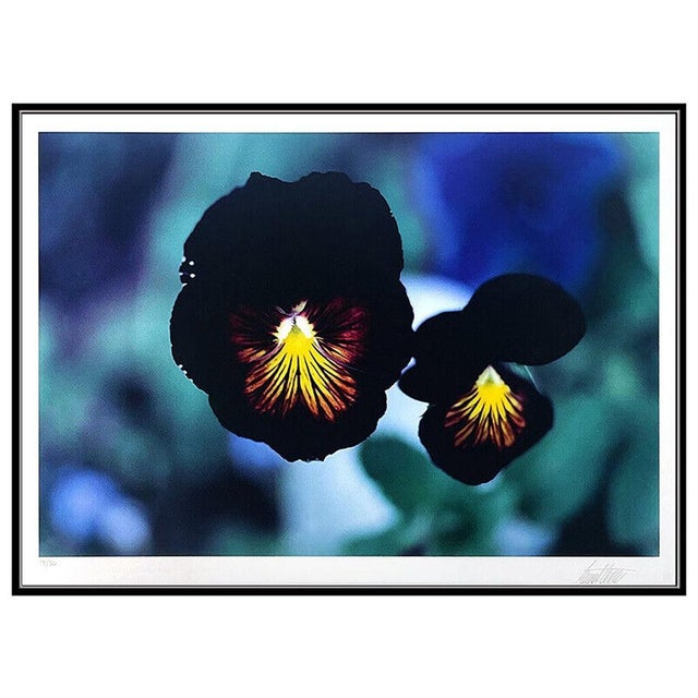 Message us to inquire about custom framing options! (Included for free with every purchase) The artwork here, "Pansies,...