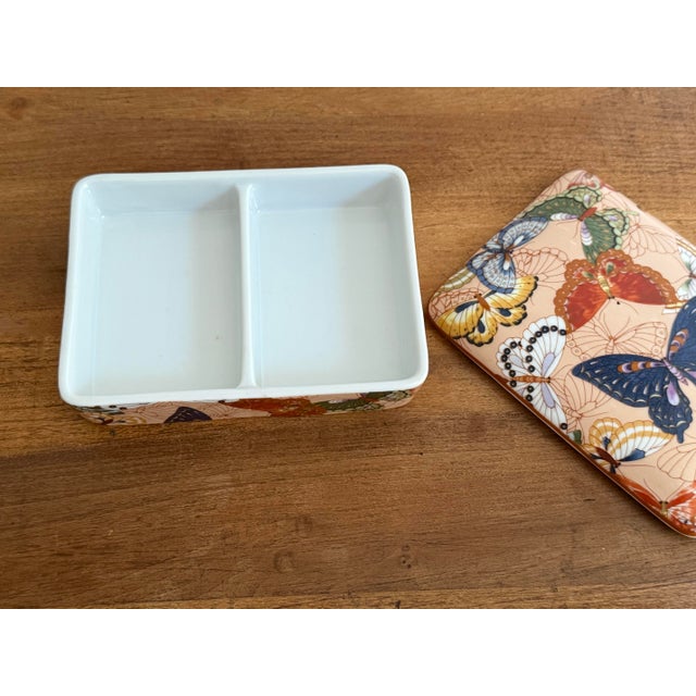 1990s Late 20th Century Neiman Marcus Butterfly Storage Box For Sale - Image 5 of 10