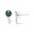 Haus of Brilliance Sterling Silver 1/6 Cttw Blue Diamond Key Motif Stud Earrings, Pair For Sale - Image 4 of 4