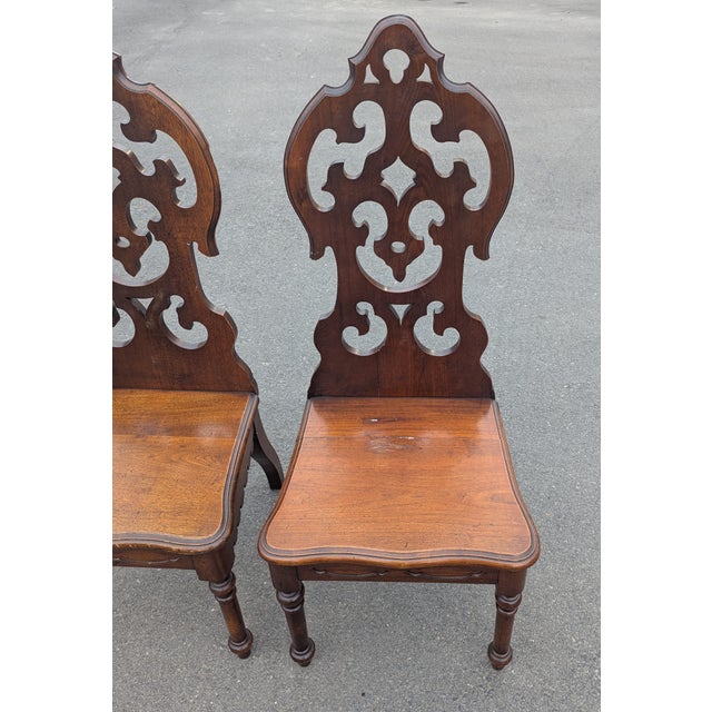 Early 20th Century Gothic Revival Cathedral Chairs For Sale - Image 4 of 8