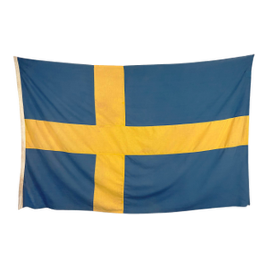 Oversize Vintage Cotton Sewn Flag of Sweden
