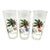 1990s Tiki Hula Girl Hawaiian High Ball Bar Drinking Glass Tahitian Moon Bar, Set of 3 For Sale