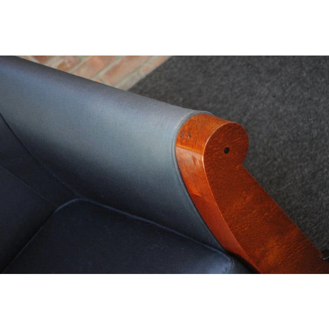 Pair of Postmodern Club Chairs in Stained Birdseye Maple by Michael Graves For Sale - Image 9 of 12