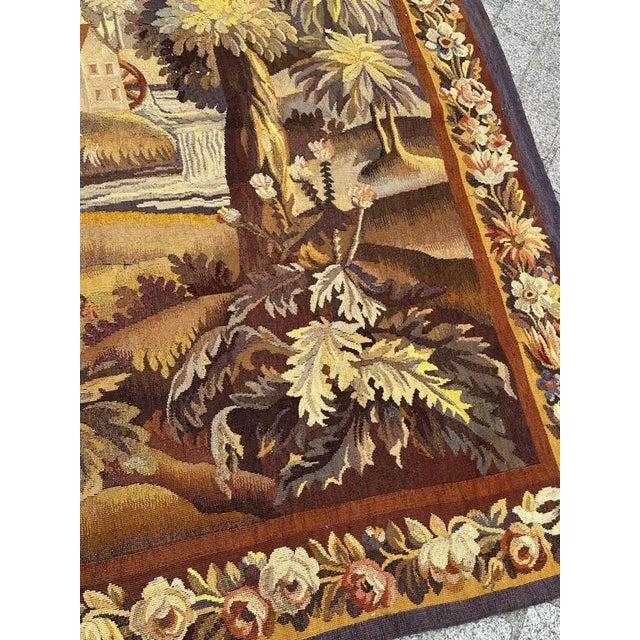 Antique French Aubusson Tapestry, 1890s For Sale - Image 15 of 18