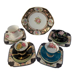 Vintage Curated Victorian Dessert Set, 15 Pcs For Sale