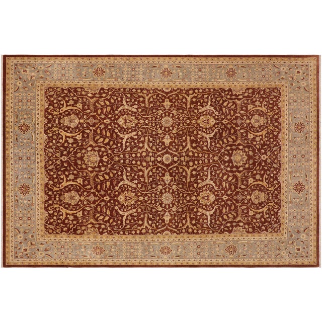 Shabby Chic Brown/Gray Wool Rug - 8'11'' X 11'11'' For Sale - Image 9 of 10