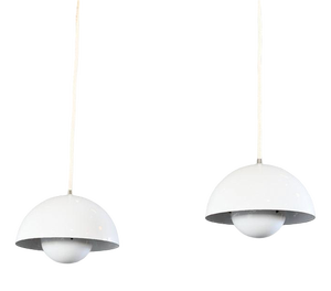 Flowerpot VP1 Pendant Lights from Verner Panton 1960s, Set of 2