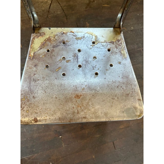 Silver Vintage Mid-Century Toledo Steel Dining Chair For Sale - Image 8 of 11