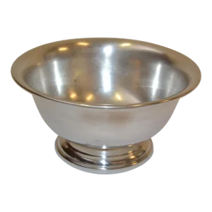 Mid 20th Century Art Deco Paul Revere Silver Plated 8" Bowl Poole Silver Company