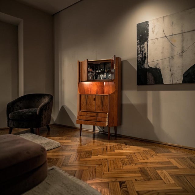 Danish Rosewood Corner Cabinet, 1960s For Sale - Image 11 of 12