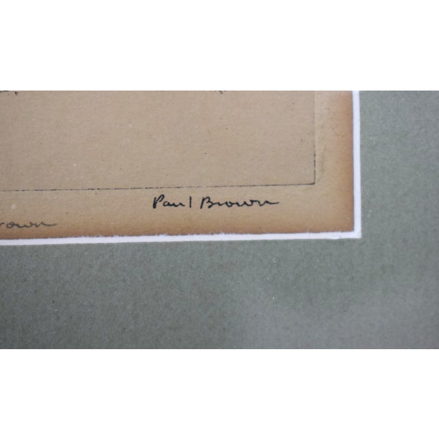 Mid 20th Century "Down the Field #2" Polo Drypoint by Paul Brown For Sale - Image 4 of 7