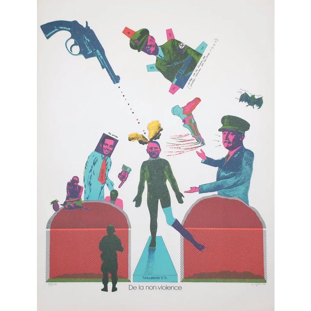 Antonio Segui, Sans Démagogie 72 (18), 1970s, Lithograph For Sale