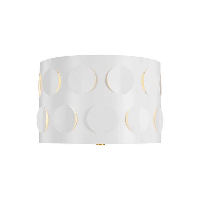 2020s Kate Spade by Visual Comfort Studio Dottie Small Flush Mount, Burnished Brass For Sale - Image 5 of 5