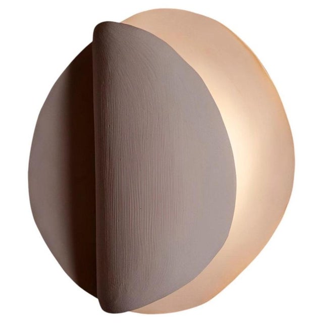 Contemporary Onde #2 Wall Light in Sandy Stoneware by Margaux Leycuras For Sale - Image 3 of 3