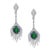 2020s Gia Certified 20ct Zambian Emerald & 15ct Diamond Necklace Earring Suite 18kwg For Sale - Image 5 of 8