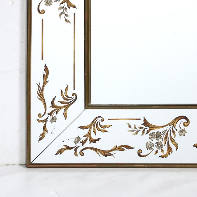 Silver Art Deco Giltwood & Ornate Eglomise Border With Naturalist Motifs For Sale - Image 8 of 15