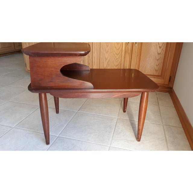1950s MidCentury Modern Wood Side Table Chairish
