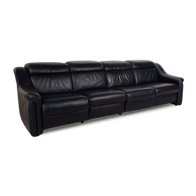 Animal Skin 9705 Leather Four Seater Blue Sofa from Himolla For Sale - Image 7 of 16