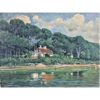 Axel Haldrup, Landscape with House, Circa 1925 For Sale