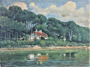 Axel Haldrup, Landscape with House, Circa 1925