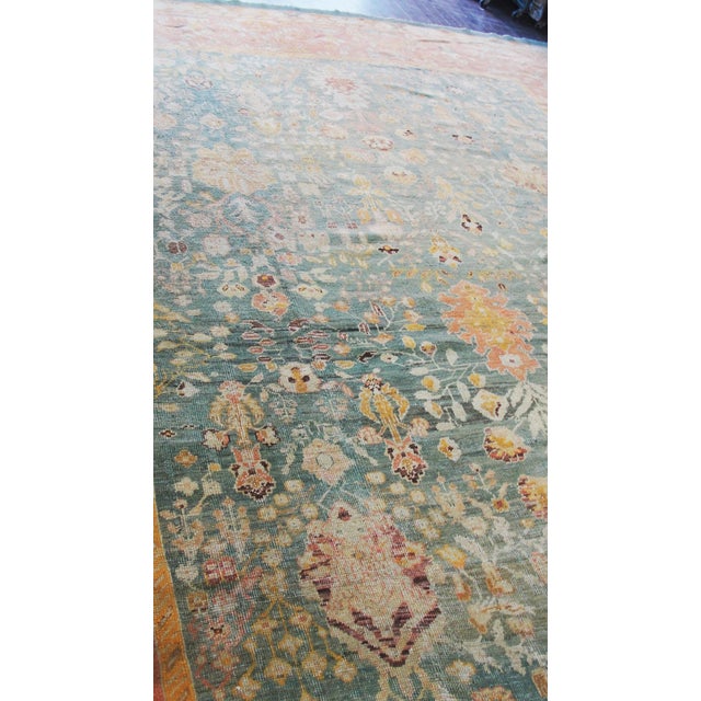 Pleasant and amazing antique Oushak carpet with unique colors and excellent size with great fine weave. Ushak rugs have...