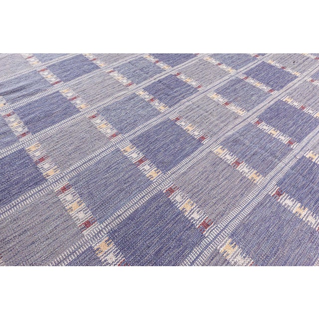 Modern Extra Large Swedish Geometric Flat Weave Wool Rug by Doris Leslie Blau For Sale In New York - Image 6 of 9