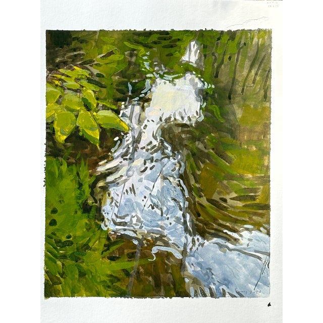 Impressionist Painting, Moving Water For Sale - Image 4 of 4