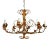 Late 20th Century Rose Gold 8-Light C-Curve Berry Chandelier For Sale