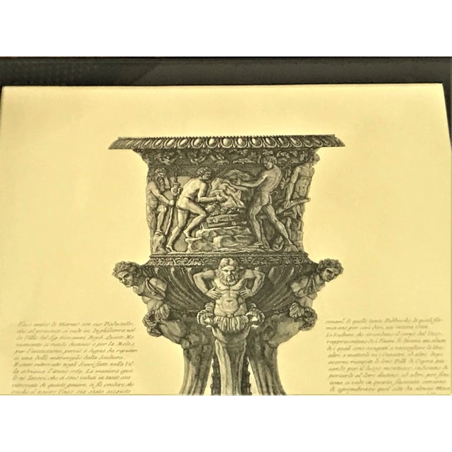 Giovanni Battista Piranesi Urn Etching in Frame For Sale - Image 4 of 13