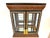 Beauty of burl wood, mirror top, marquetry design, glass and beveled mirrors reflects on this super attractive Curio/...